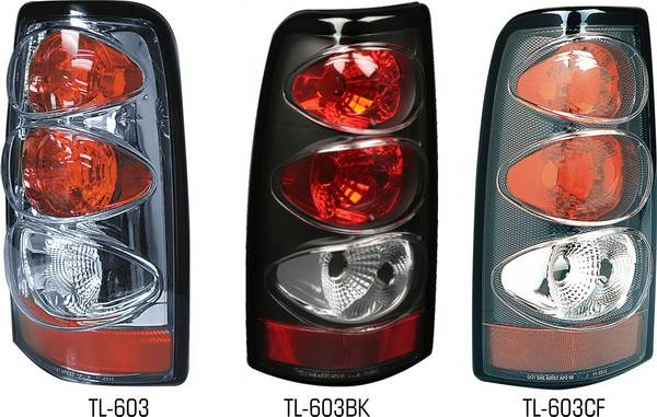 Pilot - Chevrolet Silverado Pilot Chrome Taillight - Pair - TL-603