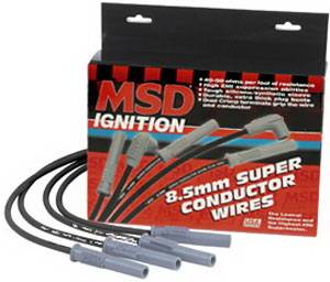 MSD - Ford MSD Ignition Wire Set - Black Super Conductor - HEI - 35383