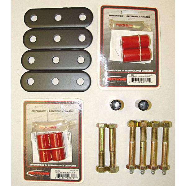 Omix - Omix Shackle - Greaseable - Heavy Duty with Red Bushings - 18265-04