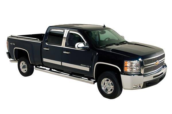 Putco - Chevrolet Silverado Putco Boss Bar Side Steps - Wheel to Wheel - 44128