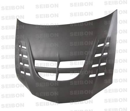 Seibon - Mitsubishi Lancer Seibon CWII Style Dry Carbon Fiber Hood - HD0305MITEVO8-CWII-DRY