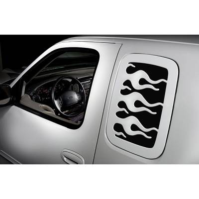 V-Tech - Ford F150 V-Tech Sidewinder Window Cover - Flames Style - 3931