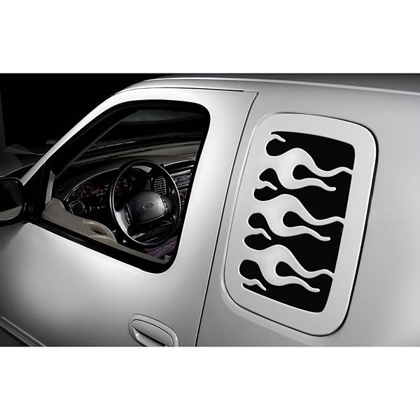 V-Tech - Ford F150 V-Tech Sidewinder Window Cover - Flames Style - 3931
