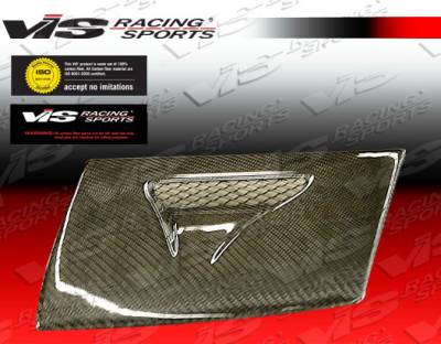 VIS Racing - Nissan 240SX VIS Racing Carbon Fiber Headlight Cover with Intake Scoop - 89NS2402DTNR-HLC