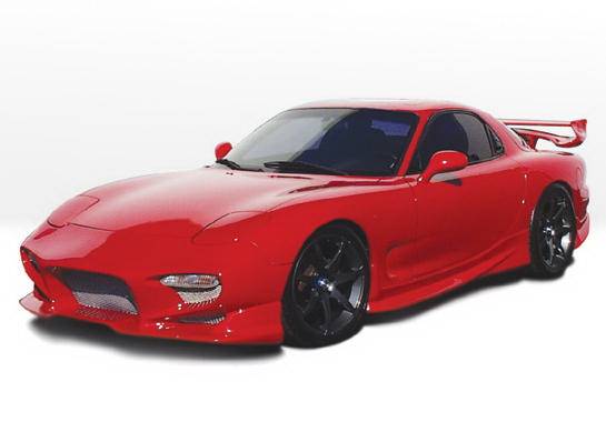 Wings West - Mazda RX-7 Wings West Aggressor Complete Body Kit - Fiberglass - 5PC - 490146