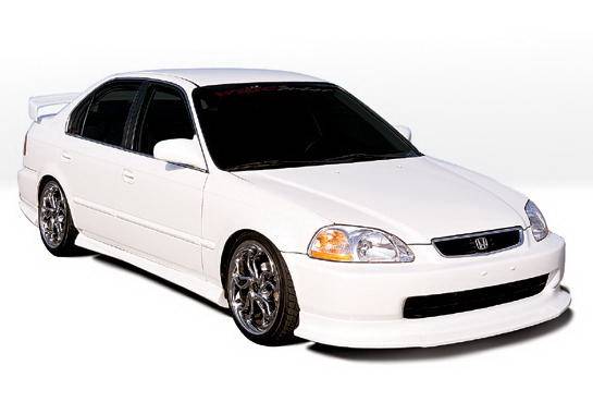 Wings West - Honda Civic 4DR Wings West Racing Series Body Kit with Touring Style Air Dam - 4PC - 890182