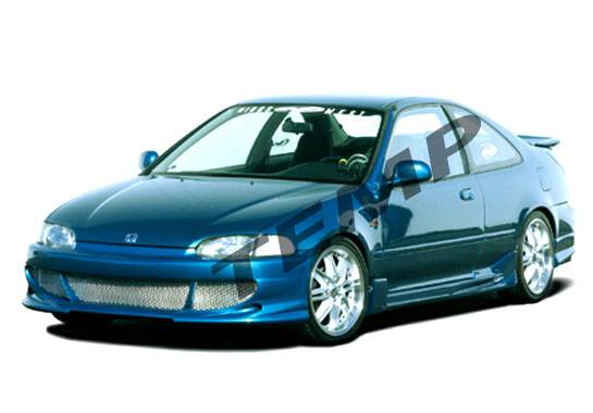 VIS Racing - Honda Civic 2DR VIS Racing Bigmouth Complete Body Kit with Racing Series Sides & Rear - 4PC - 890351