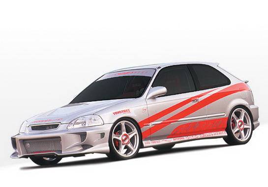 Wings West - Honda Civic HB Wings West Aggressor Type II Complete Body Kit - 4PC - 890463