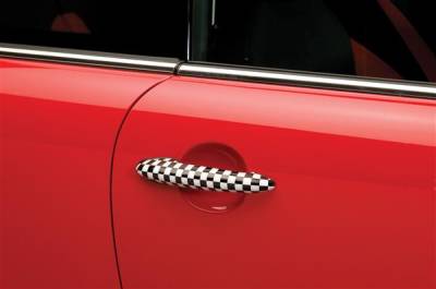 Putco - Mini Cooper Putco Door Handle Covers - Checkered Flag - 400527
