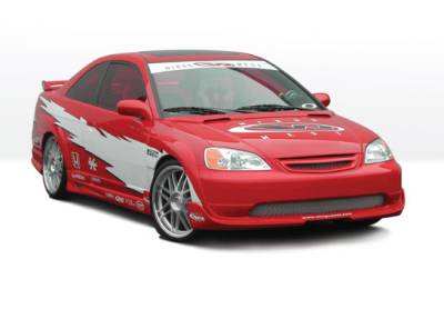 VIS Racing - Honda Civic 2DR VIS Racing G5 Series Body Kit - 4PC - With Extreme 7PC Fender Flares - 890554