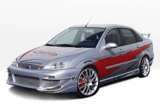 VIS Racing - Ford Focus 4DR VIS Racing Avenger Complete Body Kit - 4PC - 890555