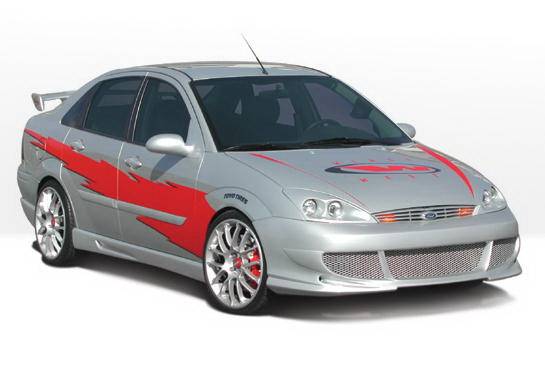 Wings West - Ford Focus 4DR Wings West Bigmouth Complete Body Kit - 4PC - 890657