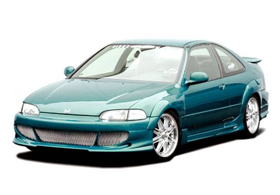 VIS Racing - Honda Civic 2DR VIS Racing Bigmouth Body Kit - 4PC - With 7PC Extreme Fender Flares - 890697