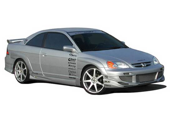 Wings West - Honda Civic 2DR Wings West Avenger Body Kit with Extreme Flares - 4PC - 890728