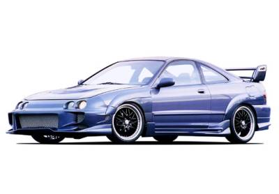 VIS Racing - Acura Integra 2DR VIS Racing Aggressor Type 2 Body Kit with 7PC Extreme Flares - 890742