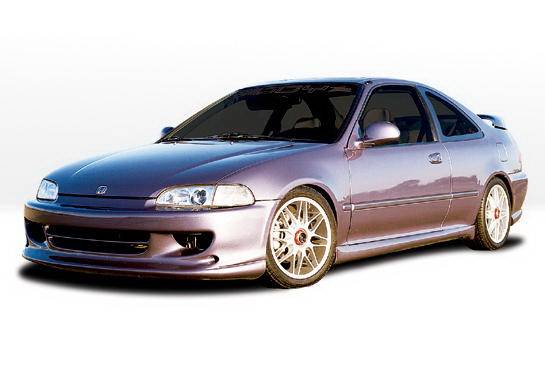 Wings West - Honda Civic 2DR Wings West W-Type Complete Body Kit - 4PC - 890839