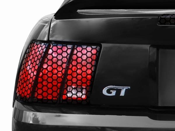 AM Custom - Ford Mustang Black Honeycomb Taillight Trim - 26062