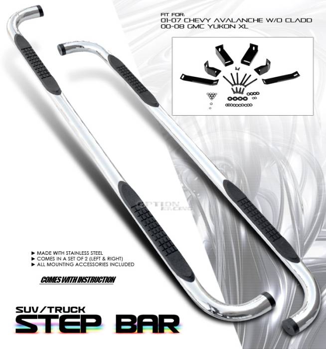 OptionRacing - Chevrolet Silverado Option Racing Side Step Bar - 30-15113