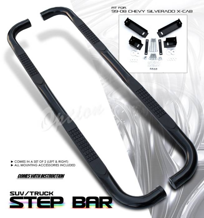 OptionRacing - Chevrolet Silverado Option Racing Side Step Bar - 30-15202