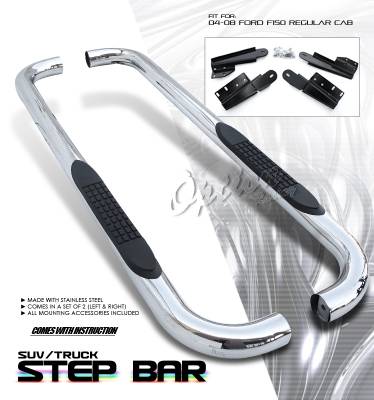 OptionRacing - Ford F150 Option Racing Side Step Bar - 30-18136