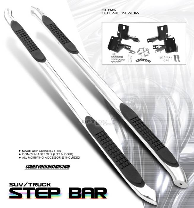 OptionRacing - GMC Acadia Option Racing Side Step Bar - 30-19153