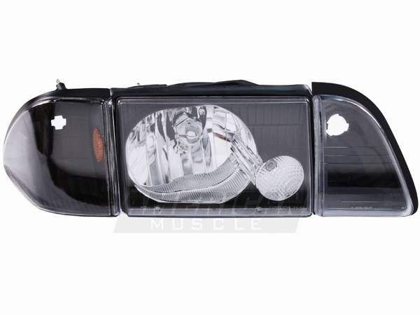 AM Custom - Ford Mustang Black Headlights - 42014