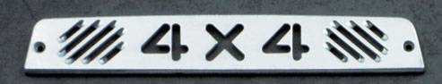All Sales - All Sales Third Brake Light Cover - 4X4 Design - Brushed - 44007