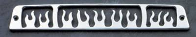 All Sales - All Sales Third Brake Light Cover - Flame Design - Brushed - 44015