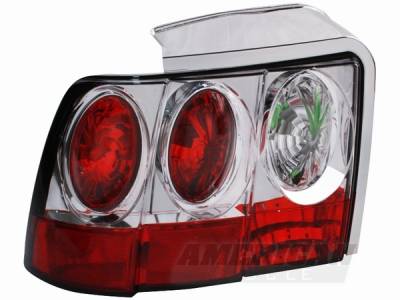 AM Custom - Ford Mustang Chrome Euro Taillights - 49025