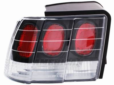 AM Custom - Ford Mustang Black Euro Taillights - 49026