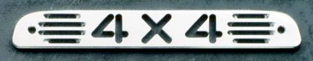 All Sales - All Sales Third Brake Light Cover - 4X4 Design - Brushed - 54013