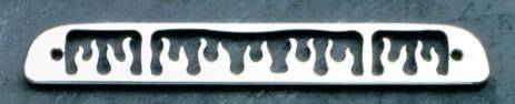 All Sales - All Sales Third Brake Light Cover - Flame Design - Brushed - 54115
