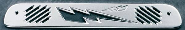 All Sales - All Sales Third Brake Light Cover - Lightening Bolt Design - Brushed - 74008