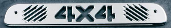All Sales - All Sales Third Brake Light Cover - 4X4 Design - Brushed - 74010