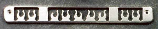All Sales - All Sales Third Brake Light Cover - Flame Design - Brushed - 94015