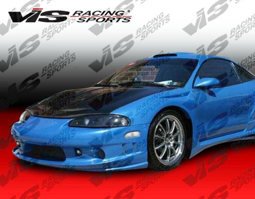 thumbnail image 2 of Front Bumper Lip & Side Skirt Splitter Kit For Mitsubishi Eclipse GSX – Carbon Fiber Look 2 of 6