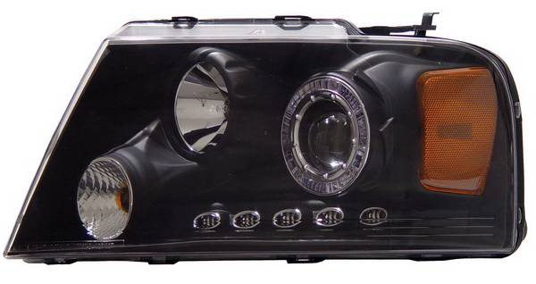 Anzo - Ford F150 Anzo Projector Headlights - with LED Halo - Black - 111028