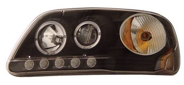 Anzo - Ford Expedition Anzo Projector Headlights - with LED Halo - Black - 1PC - 111031
