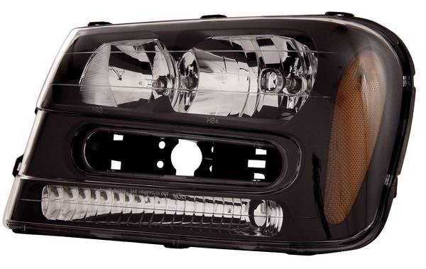 Anzo - Chevrolet Trail Blazer Anzo Headlights - Black with Amber Reflectors - 111072