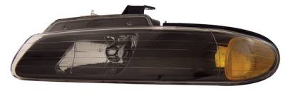 Anzo - Dodge Caravan Anzo Headlights - Black with Amber Reflectors - 111074