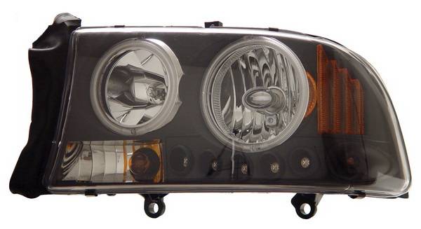 Anzo - Dodge Durango Anzo Headlights - Crystal Clear Black with Amber Reflectors - 1PC - 111085