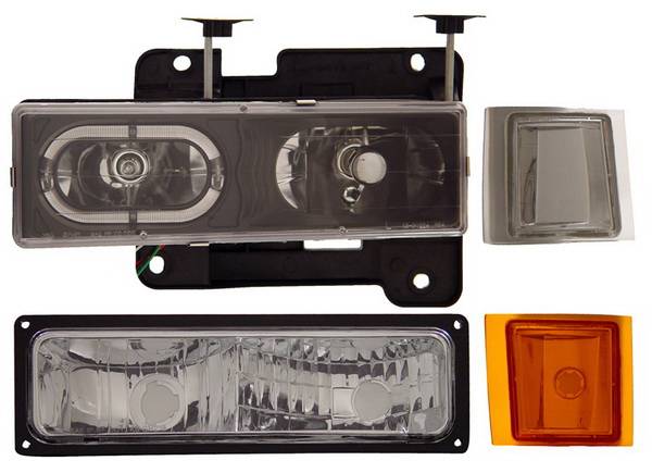 Anzo - Chevrolet CK Truck Anzo Headlights - Crystal & Black - 111100
