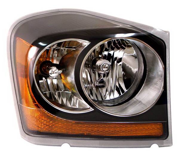 Anzo - Dodge Durango Anzo Headlights - Black with Amber Reflectors - 111110