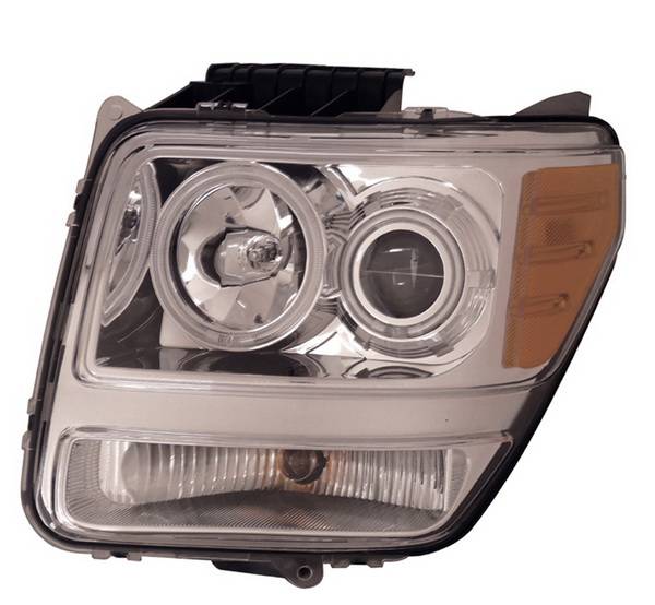 Anzo - Dodge Nitro Anzo Projector Headlights - Halo Chrome & Clear Amber- CCFL - 111139