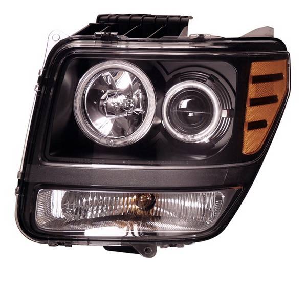 Anzo - Dodge Nitro Anzo Projector Headlights - Halo Black & Clear & Amber- CCFL - 111140