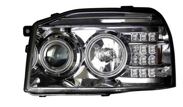 Anzo - Nissan Frontier Anzo Projector Headlights - Halo Chrome & Clear Amber- CCFL - 111141
