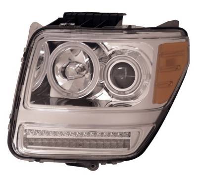 Anzo - Dodge Nitro Anzo Projector Headlights - G2 Halo Chrome & Clear Amber- CCFL - 111144