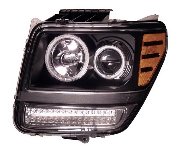 Anzo - Dodge Nitro Anzo Projector Headlights - G2 Halo Black & Clear Amber- CCFL - 111145