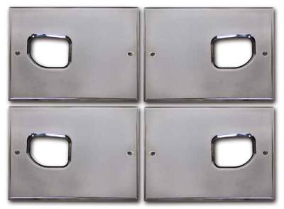 Pro-One - Pro-One Smooth Chrome Billet Interior Door Handle Backing Plate Set - H20003SC