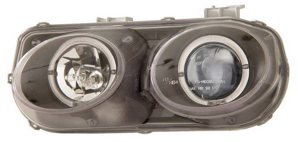 Anzo - Acura Integra Anzo Projector Headlights - with Halo Black - 121005